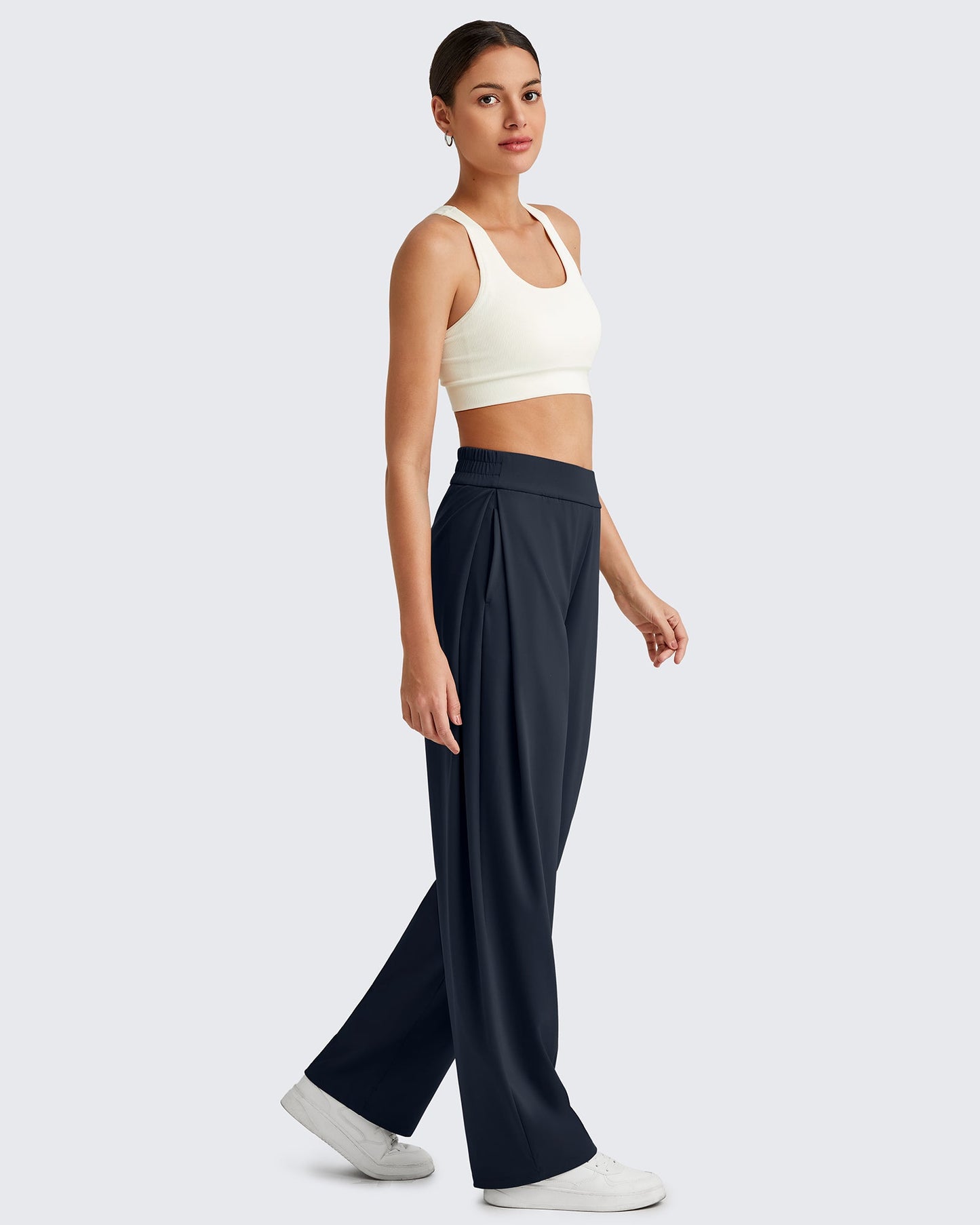 Pantalones de vestir de pernera ancha y talle alto ShiftReady