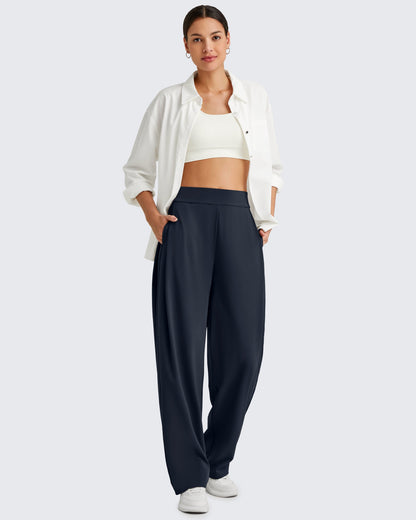 Pantalones de vestir de pernera ancha y talle alto ShiftReady