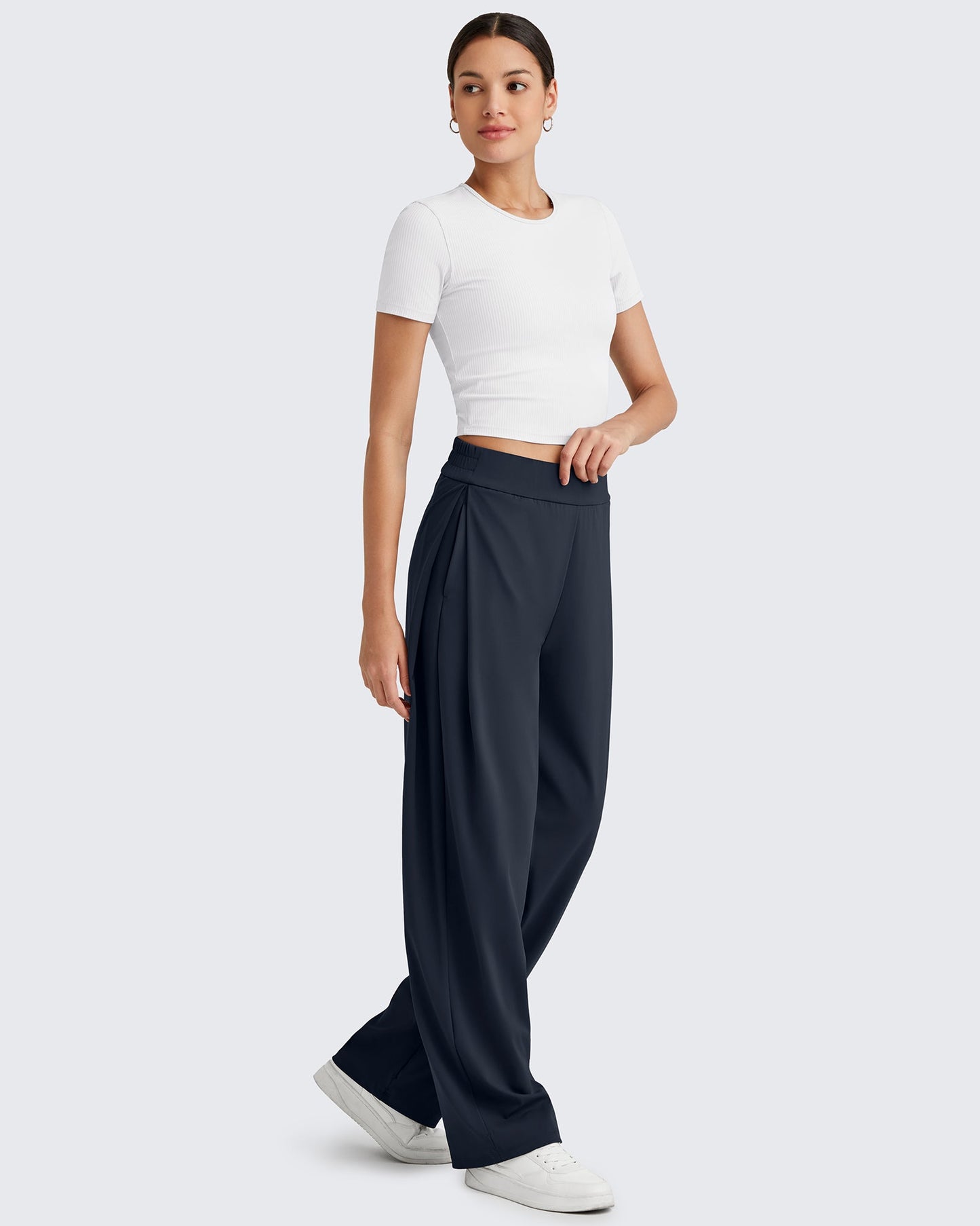 Pantalones de vestir de pernera ancha y talle alto ShiftReady