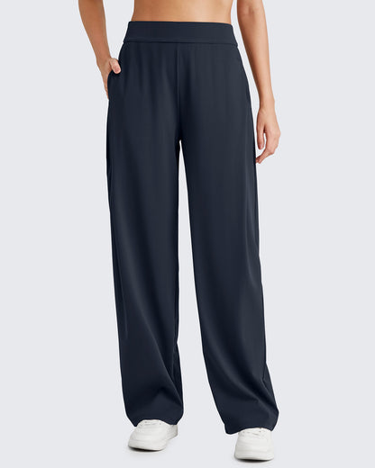 Pantalones de vestir de pernera ancha y talle alto ShiftReady