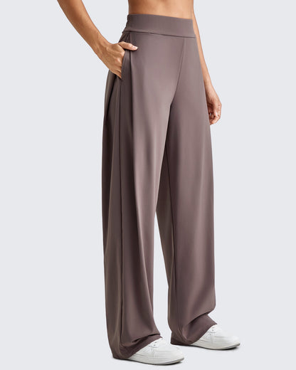 Pantalones de vestir de pernera ancha y talle alto ShiftReady