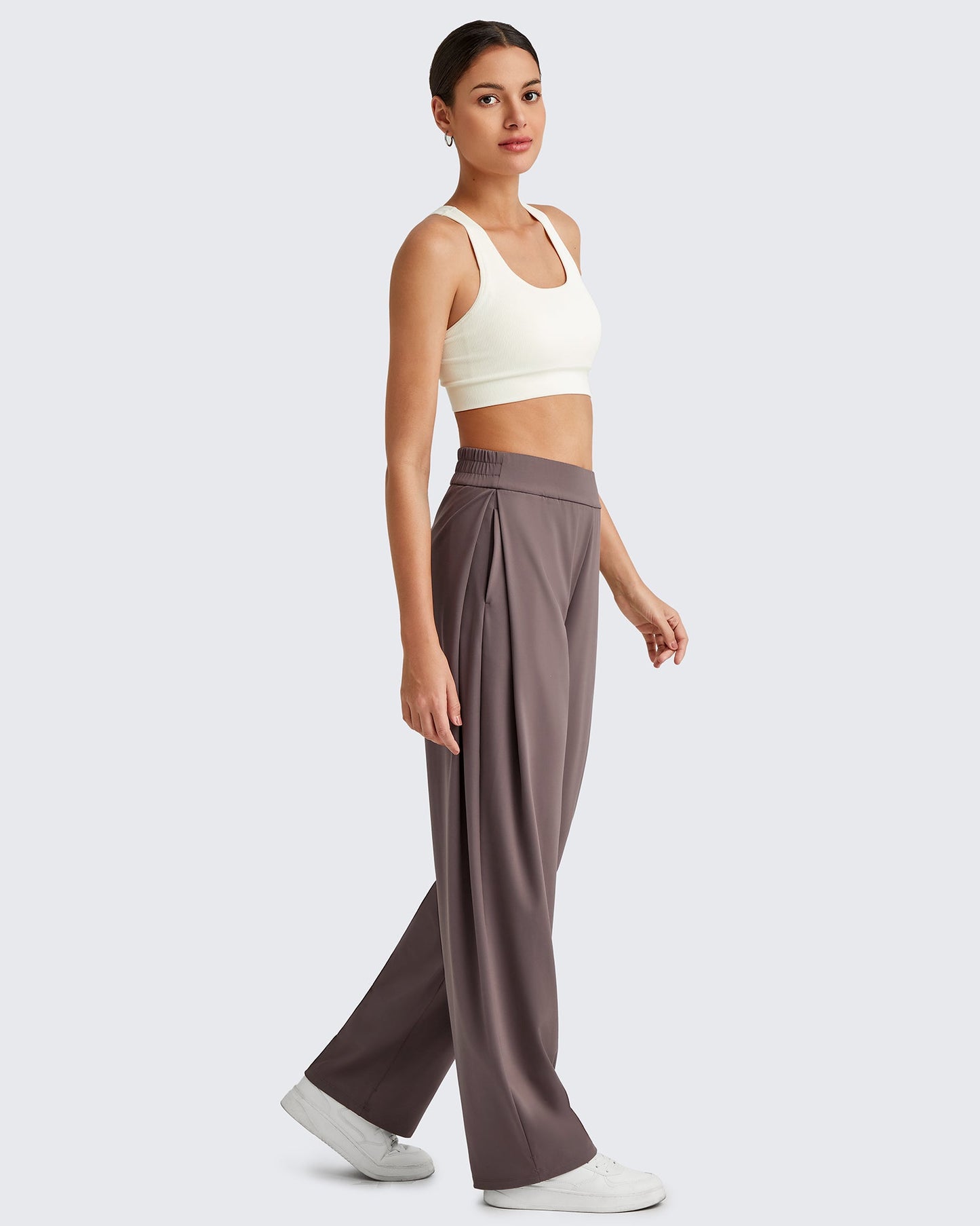 Pantalones de vestir de pernera ancha y talle alto ShiftReady