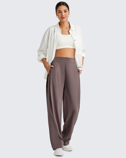 Pantalones de vestir de pernera ancha y talle alto ShiftReady