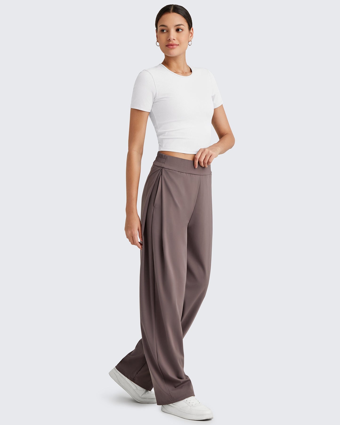 Pantalones de vestir de pernera ancha y talle alto ShiftReady