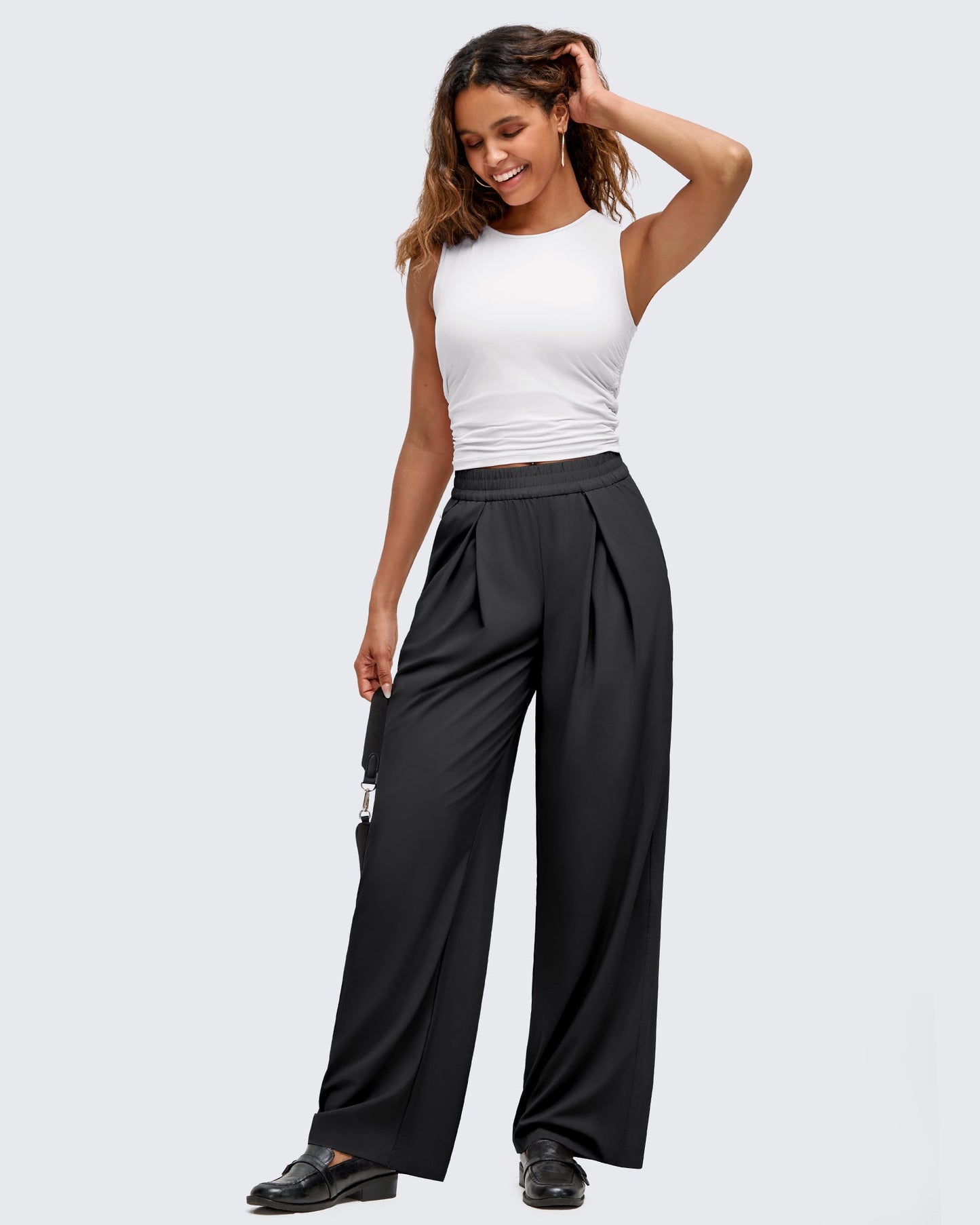 Pantalones de pernera ancha con pliegue delantero ligeros ShiftReady