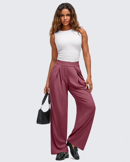 Pantalones de pernera ancha con pliegue delantero ligeros ShiftReady
