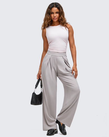 Pantalones de pernera ancha con pliegue delantero ligeros ShiftReady