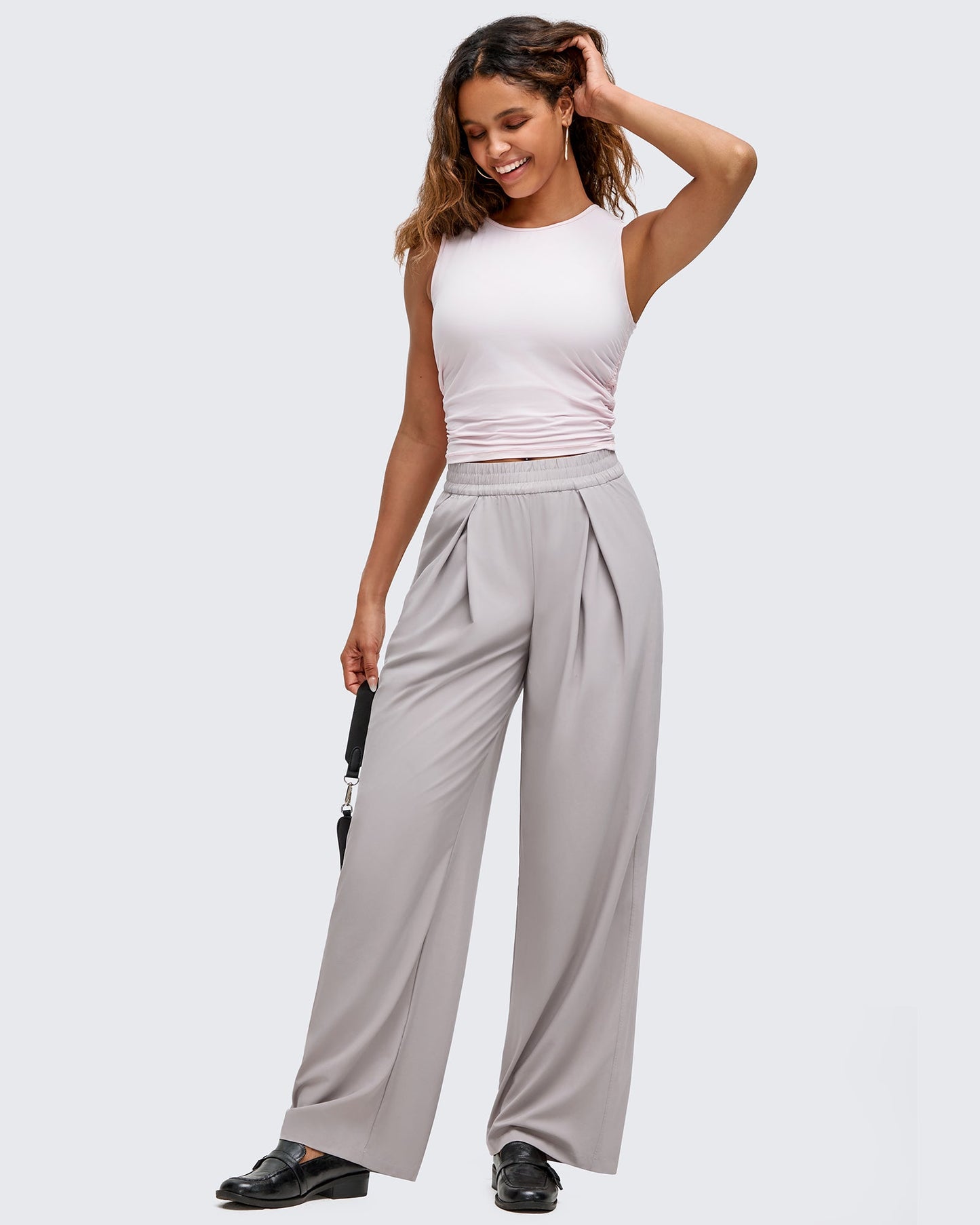 Pantalones de pernera ancha con pliegue delantero ligeros ShiftReady