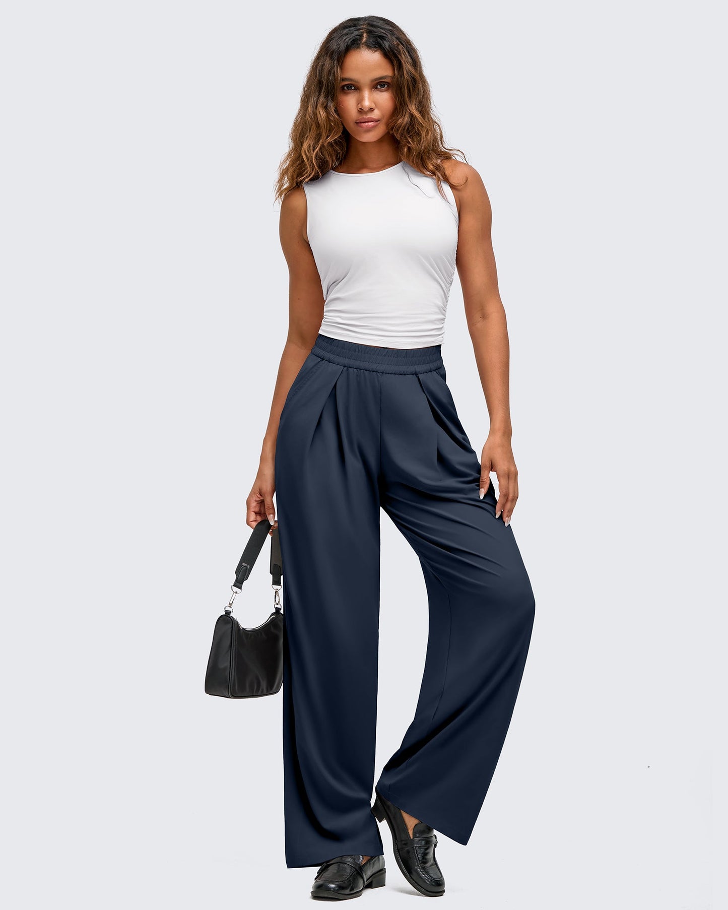 Pantalones de pernera ancha con pliegue delantero ligeros ShiftReady