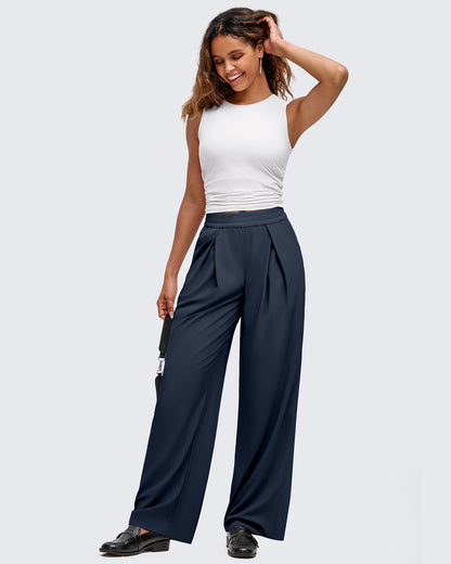 Pantalones de pernera ancha con pliegue delantero ligeros ShiftReady