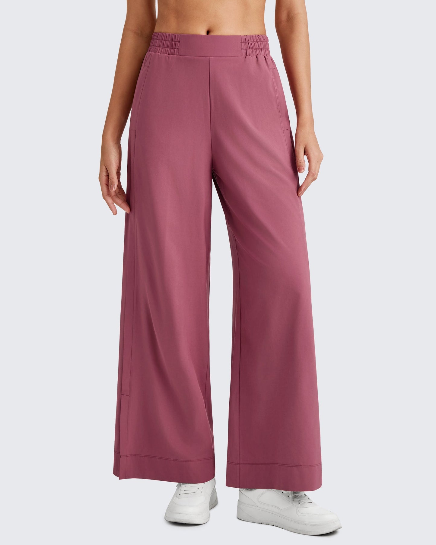 Pantalones Tobilleros ShiftReady de Talle Alto y Pierna Ancha con Abertura Lateral