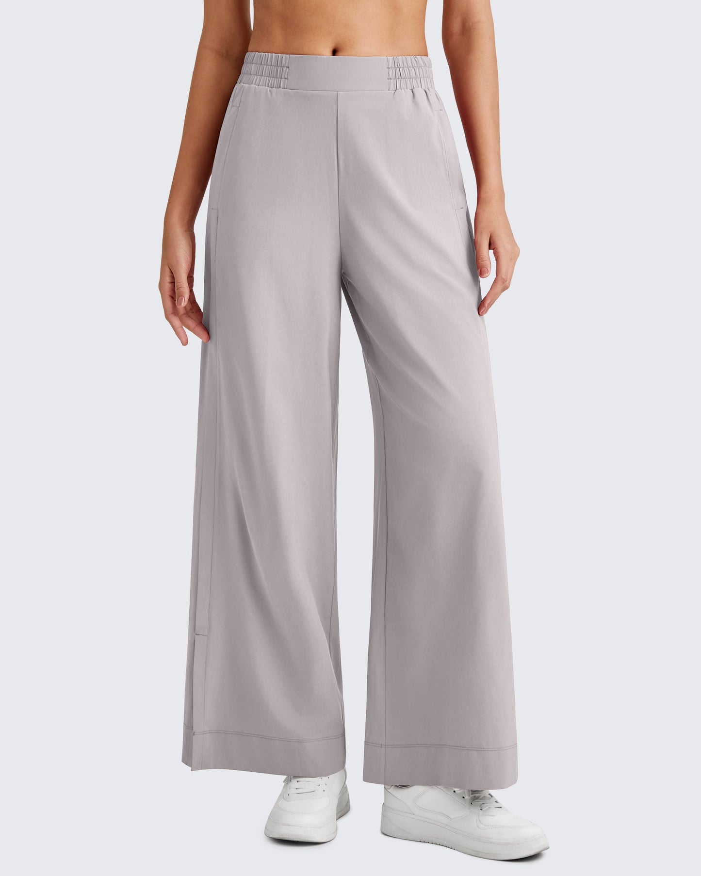 Pantalones Tobilleros ShiftReady de Talle Alto y Pierna Ancha con Abertura Lateral
