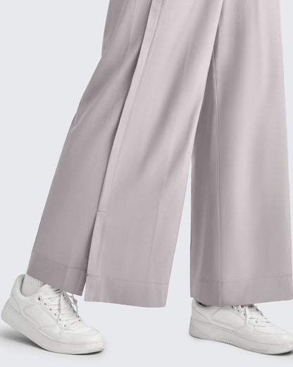 Pantalones Tobilleros ShiftReady de Talle Alto y Pierna Ancha con Abertura Lateral