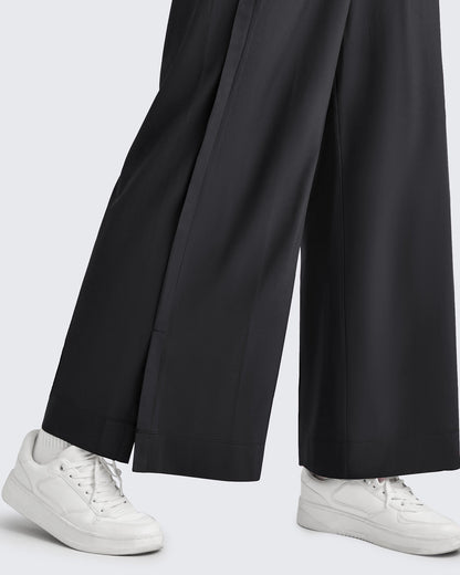 Pantalones Tobilleros ShiftReady de Talle Alto y Pierna Ancha con Abertura Lateral