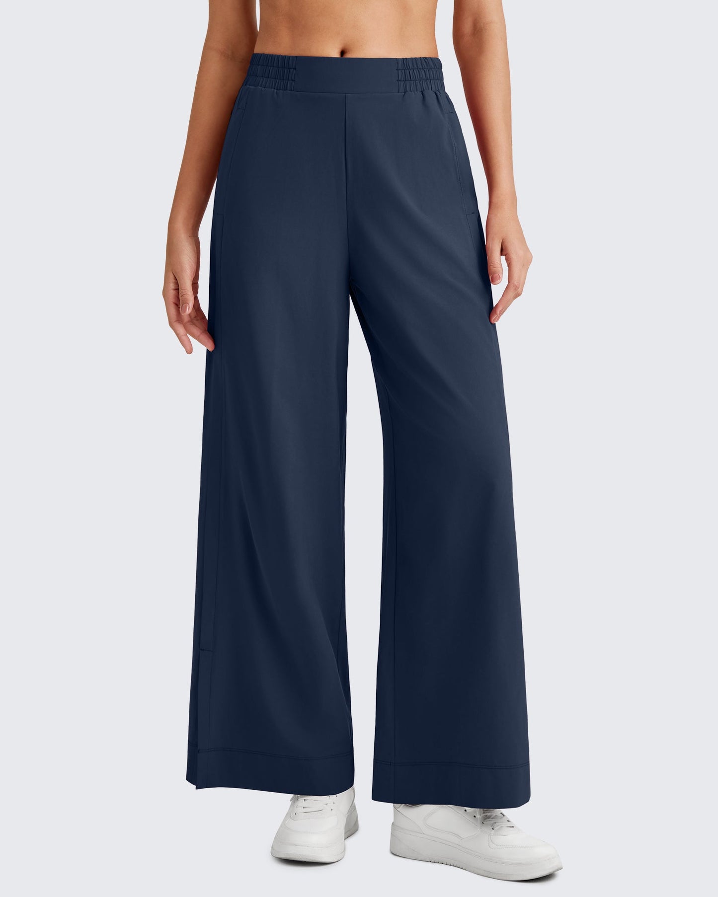 Pantalones Tobilleros ShiftReady de Talle Alto y Pierna Ancha con Abertura Lateral