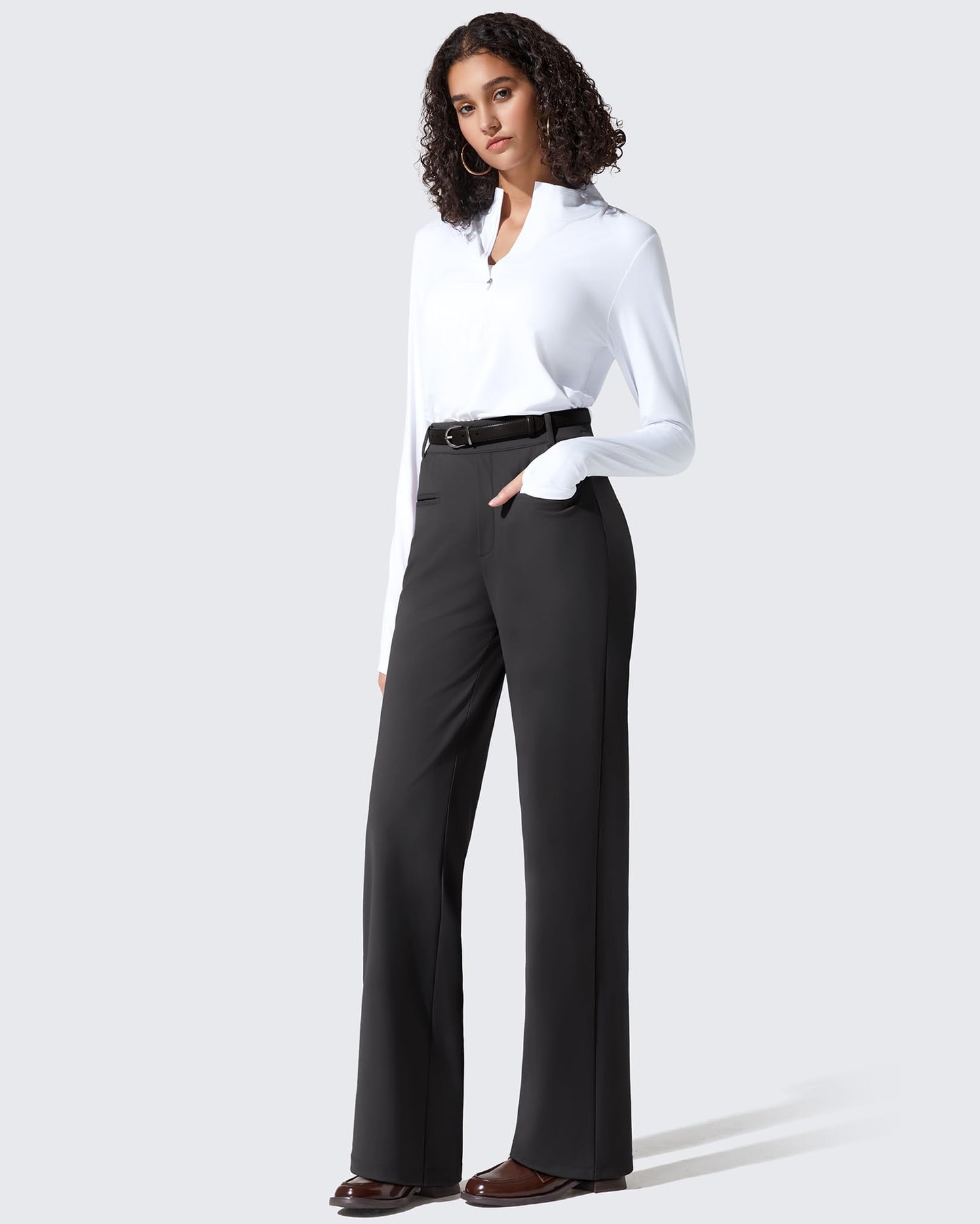Pantalones de trabajo ShiftReady de pernera recta con bolsillos laterales y cintura elástica