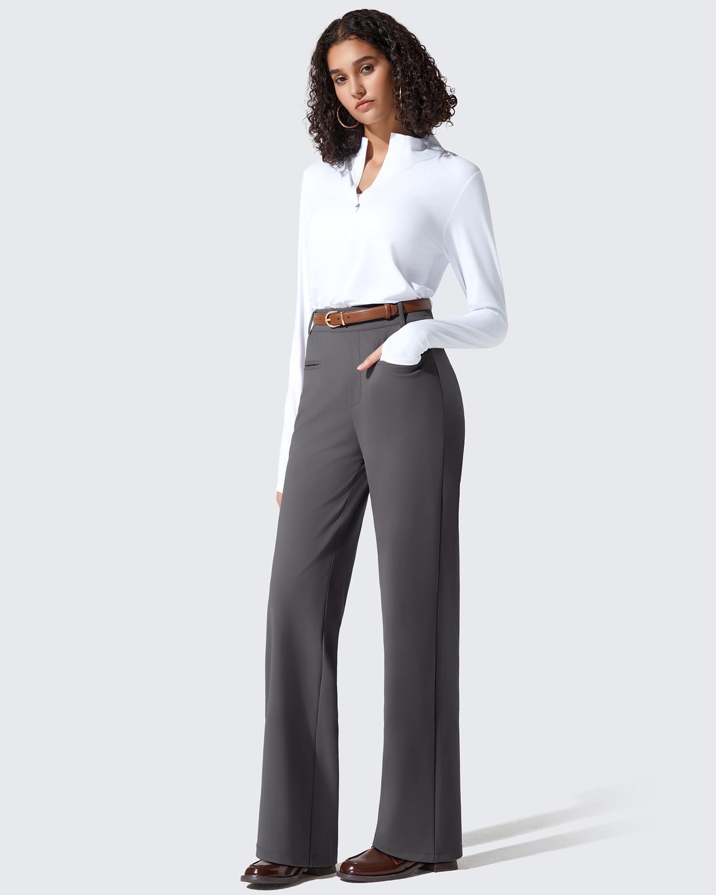Pantalones de trabajo ShiftReady de pernera recta con bolsillos laterales y cintura elástica
