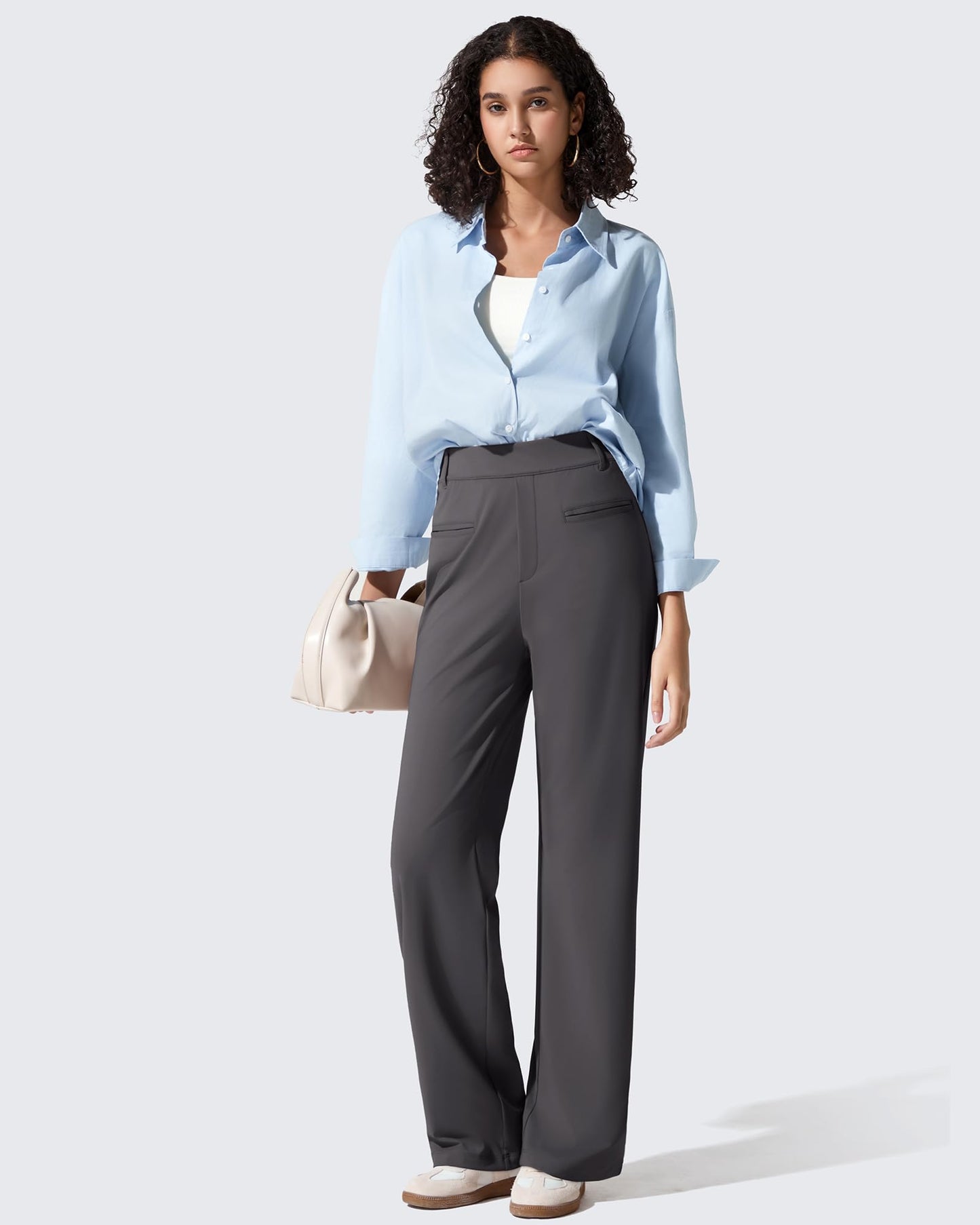Pantalones de trabajo ShiftReady de pernera recta con bolsillos laterales y cintura elástica