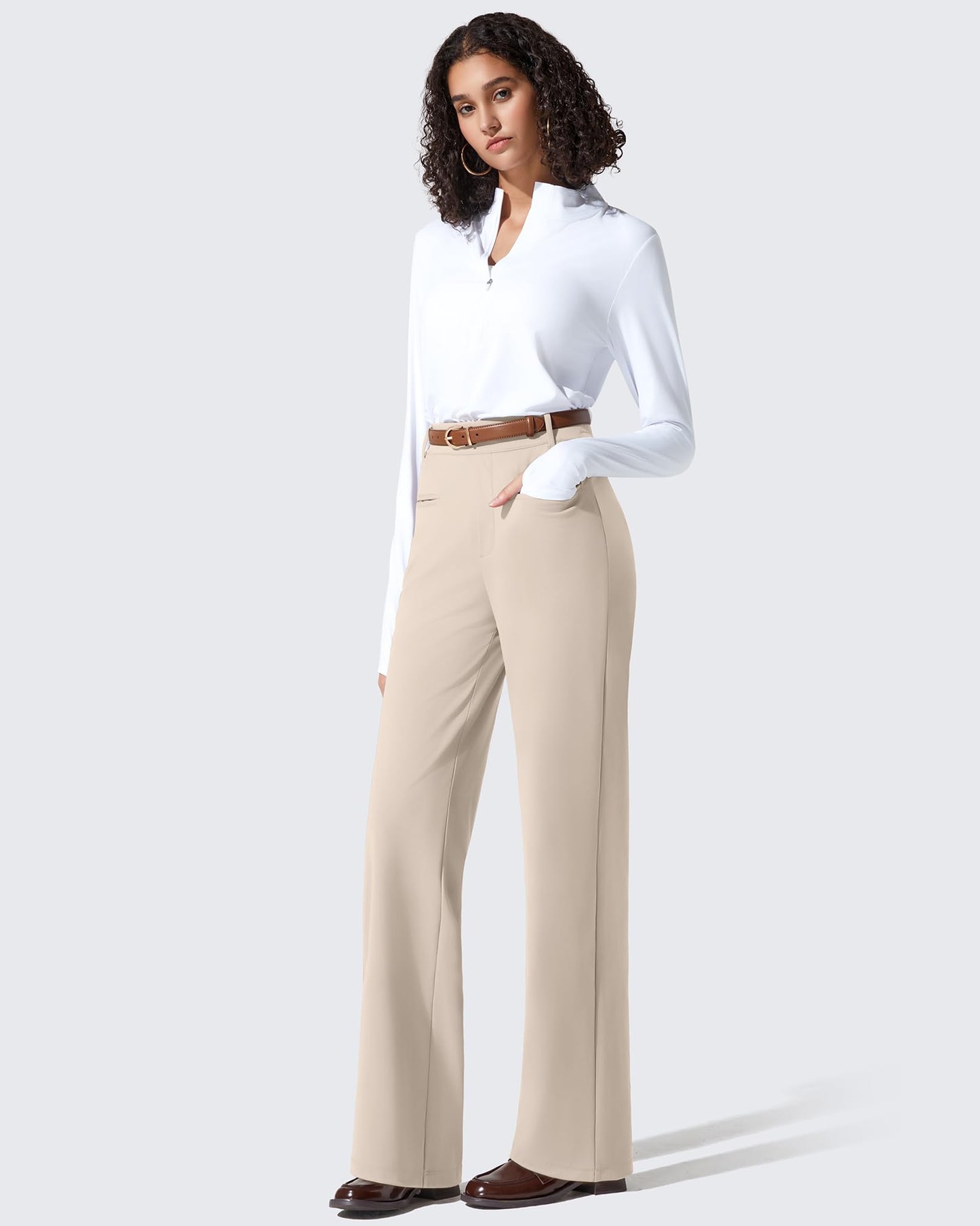 Pantalones de trabajo ShiftReady de pernera recta con bolsillos laterales y cintura elástica