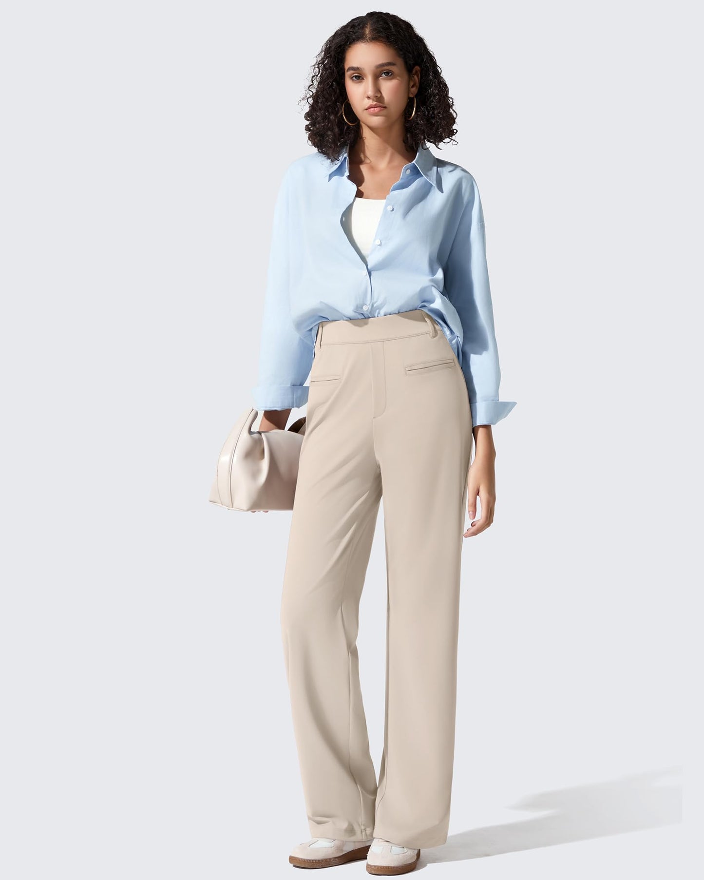 Pantalones de trabajo ShiftReady de pernera recta con bolsillos laterales y cintura elástica