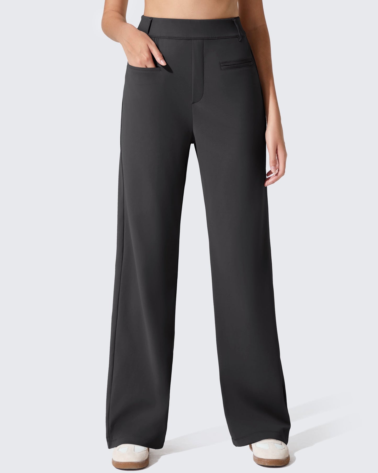 Pantalones de trabajo ShiftReady de pernera recta con bolsillos laterales y cintura elástica