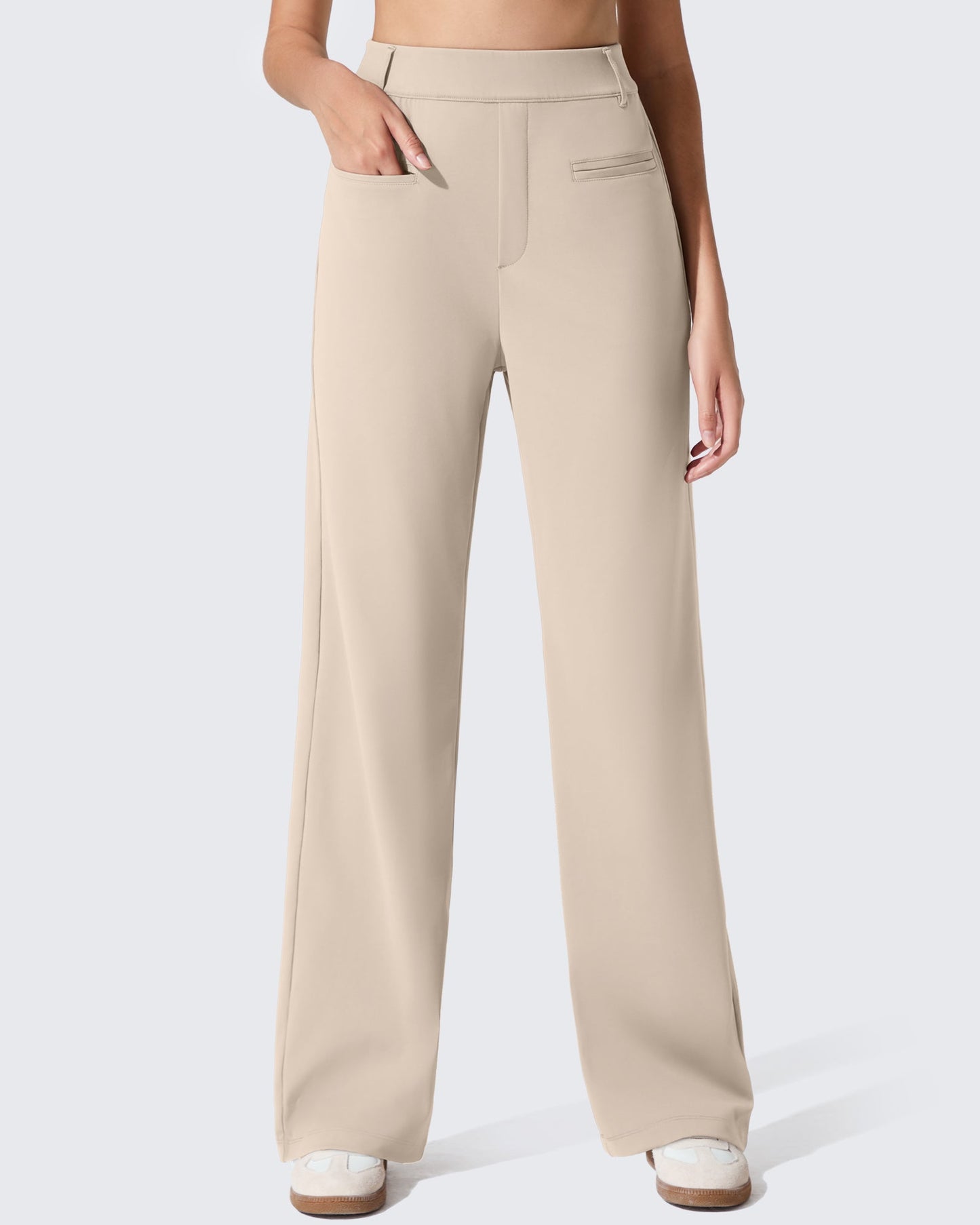 Pantalones de trabajo ShiftReady de pernera recta con bolsillos laterales y cintura elástica