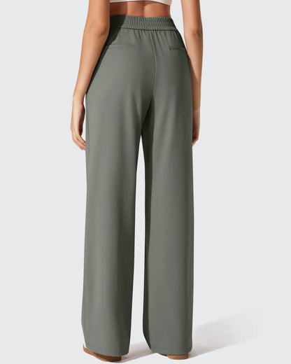 Pantalones de vestir ShiftReady plisados de pierna ancha con dos pliegues delanteros