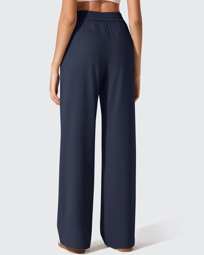 Pantalones de vestir ShiftReady plisados de pierna ancha con dos pliegues delanteros