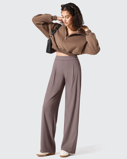 Pantalones de vestir ShiftReady plisados de pierna ancha con dos pliegues delanteros