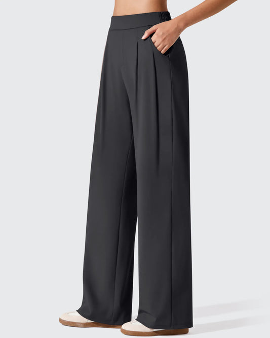 Pantalones de vestir ShiftReady plisados de pierna ancha con dos pliegues delanteros