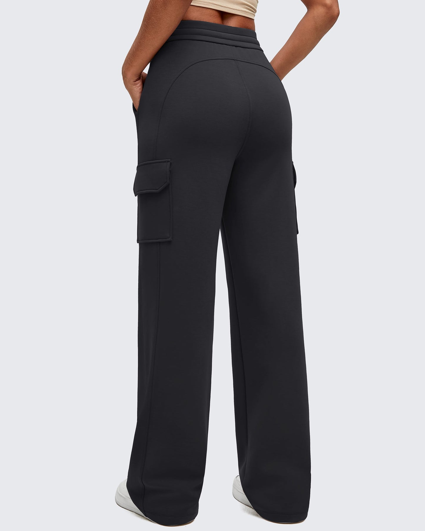 Pantalones de chándal cargo Smoofit de pernera ancha con cordón y bolsillos