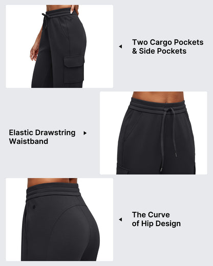 Pantalones de chándal cargo Smoofit de pernera ancha con cordón y bolsillos