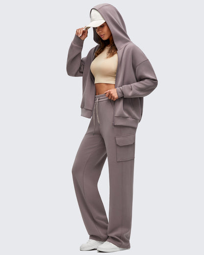 Pantalones de chándal cargo Smoofit de pernera ancha con cordón y bolsillos