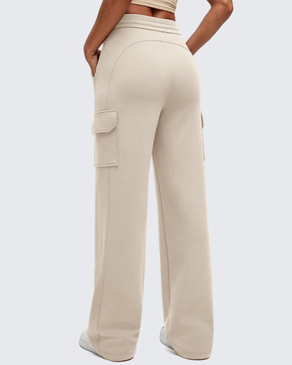 Pantalones de chándal cargo Smoofit de pernera ancha con cordón y bolsillos