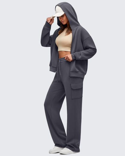 Pantalones de chándal cargo Smoofit de pernera ancha con cordón y bolsillos