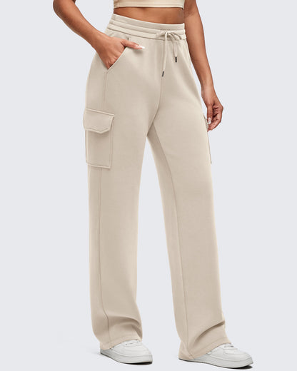 Pantalones de chándal cargo Smoofit de pernera ancha con cordón y bolsillos