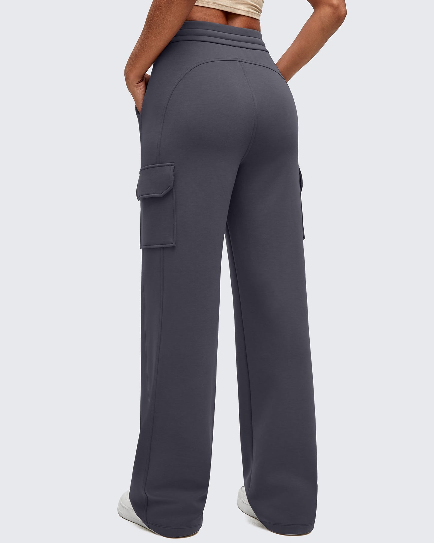 Pantalones de chándal cargo Smoofit de pernera ancha con cordón y bolsillos