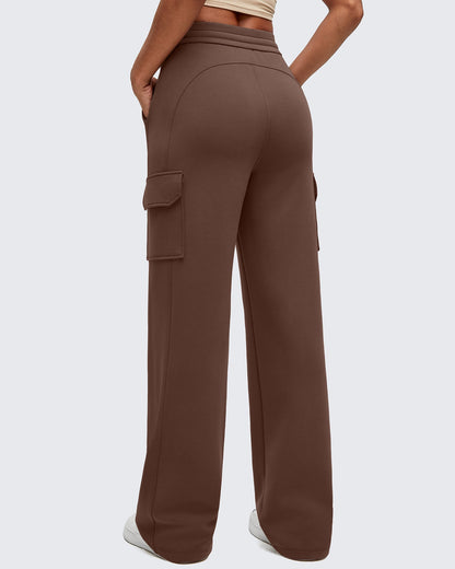 Pantalones de chándal cargo Smoofit de pernera ancha con cordón y bolsillos