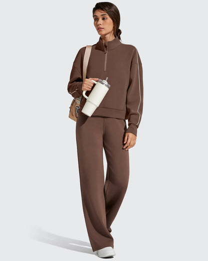 Pantalones de chándal de pernera ancha con forro polar y cordón elástico Smoofit