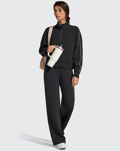 Pantalones de chándal de pernera ancha con forro polar y cordón elástico Smoofit