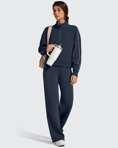 Pantalones de chándal de pernera ancha con forro polar y cordón elástico Smoofit