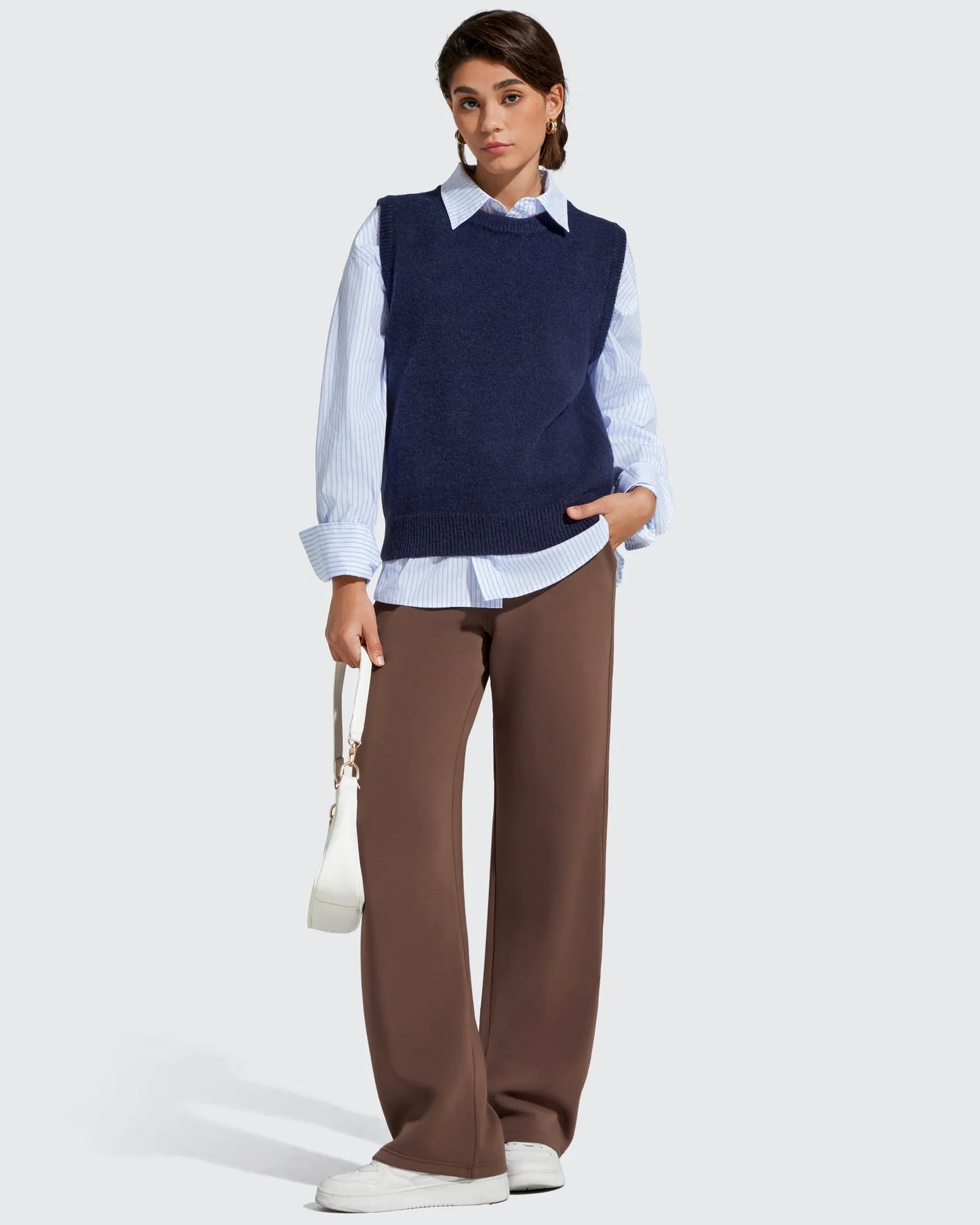 Pantalones de chándal de pernera ancha con forro polar y cordón elástico Smoofit