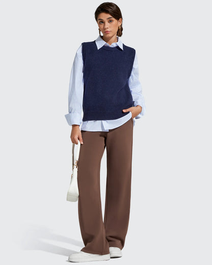 Pantalones de chándal de pernera ancha con forro polar y cordón elástico Smoofit