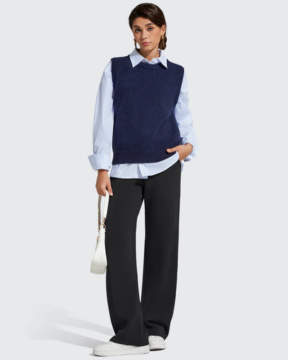 Pantalones de chándal de pernera ancha con forro polar y cordón elástico Smoofit