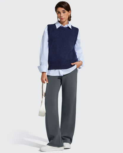 Pantalones de chándal de pernera ancha con forro polar y cordón elástico Smoofit