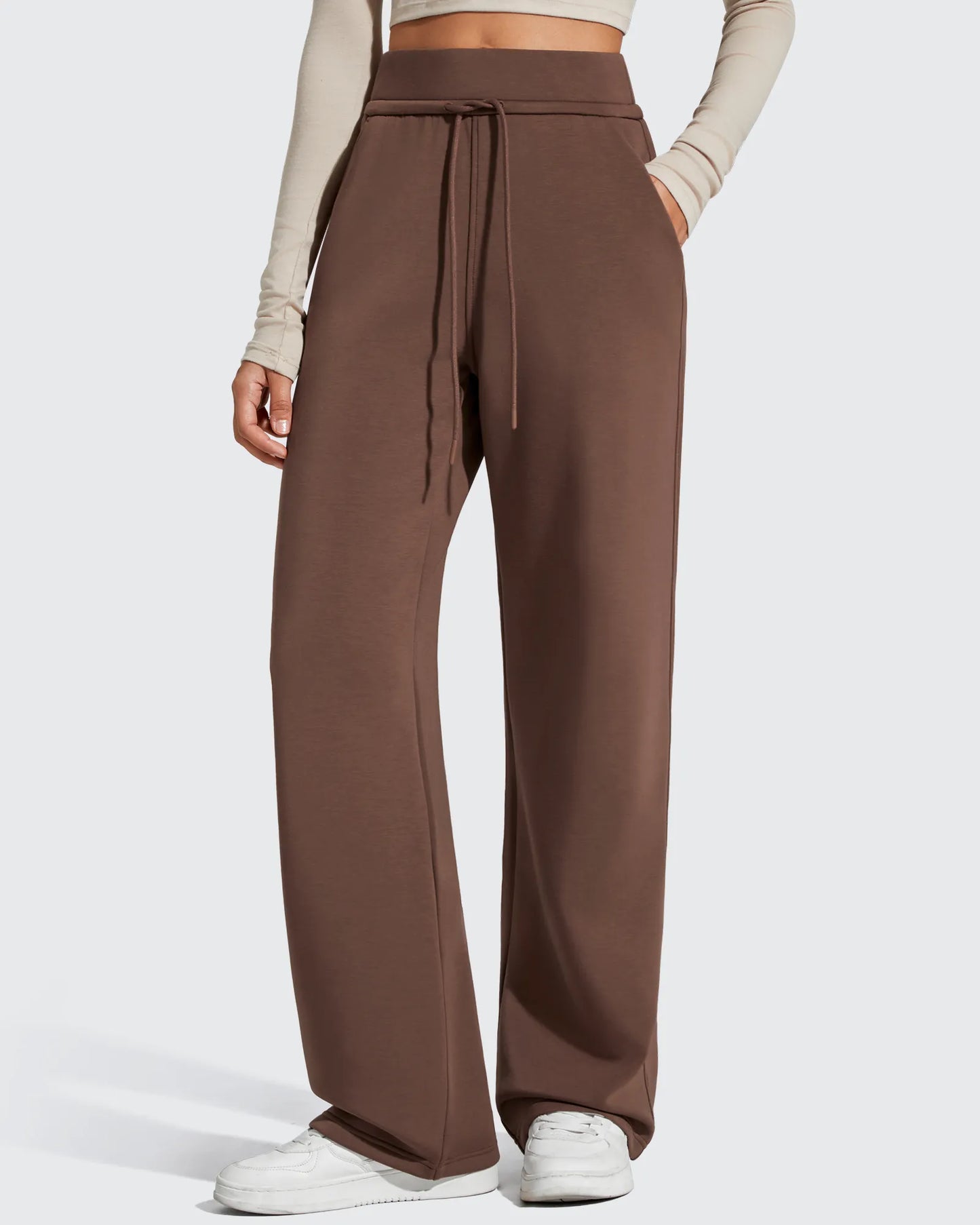 Pantalones de chándal de pernera ancha con forro polar y cordón elástico Smoofit