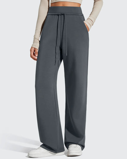 Pantalones de chándal de pernera ancha con forro polar y cordón elástico Smoofit