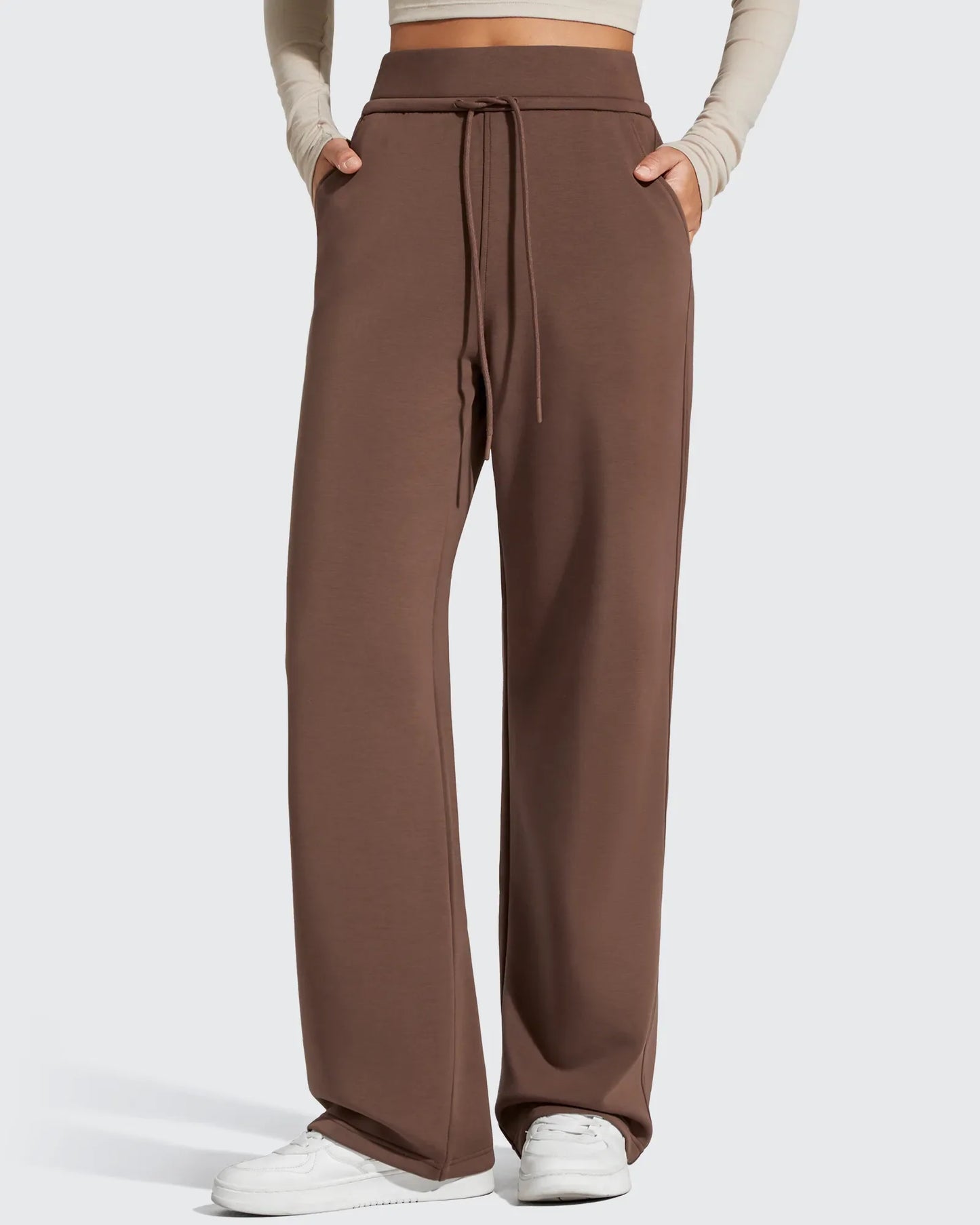Pantalones de chándal de pernera ancha con forro polar y cordón elástico Smoofit