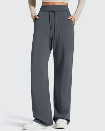 Pantalones de chándal de pernera ancha con forro polar y cordón elástico Smoofit