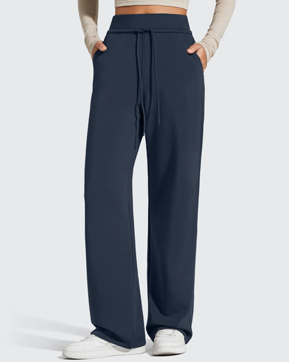 Pantalones de chándal de pernera ancha con forro polar y cordón elástico Smoofit